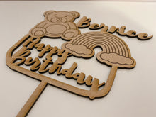 Load image into Gallery viewer, Baby Wood Cake Topper