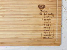 Load image into Gallery viewer, Family Name Engraving Cutting Board
