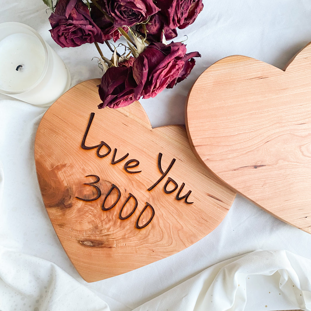 Engraving Heart Charcuterie Board