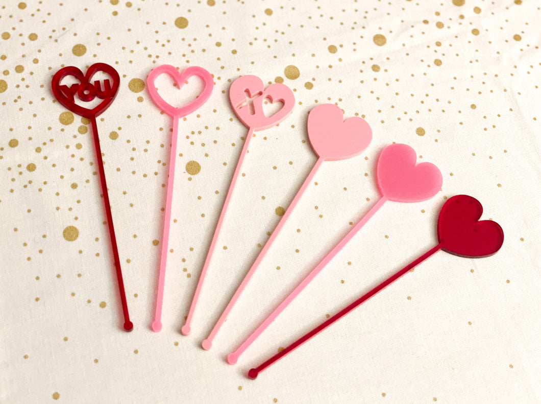 Set of Love Stir Sticks