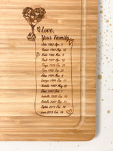 Load image into Gallery viewer, Family Name Engraving Cutting Board
