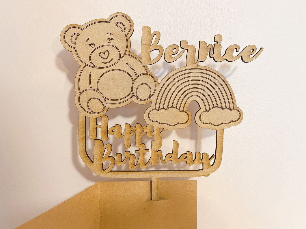 Baby Wood Cake Topper