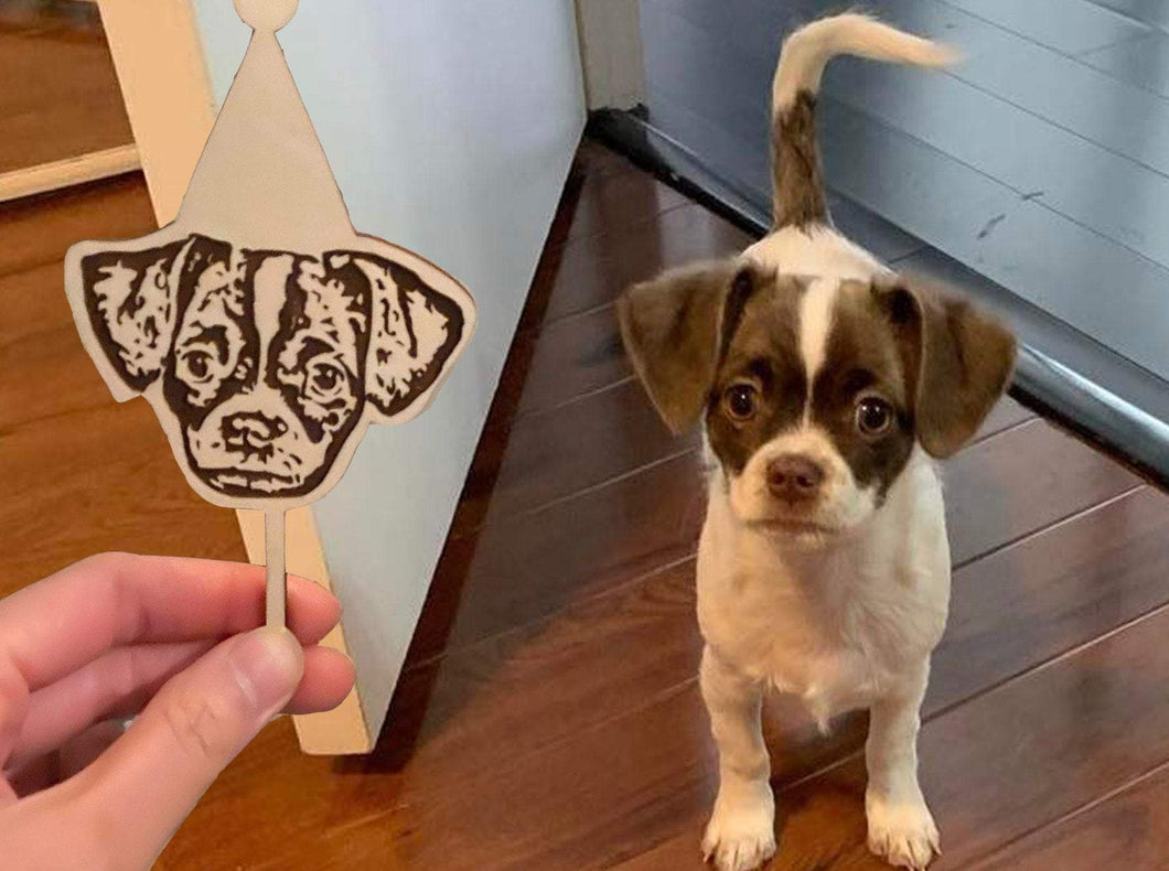 Custom Puppy Portrait Cake Topper